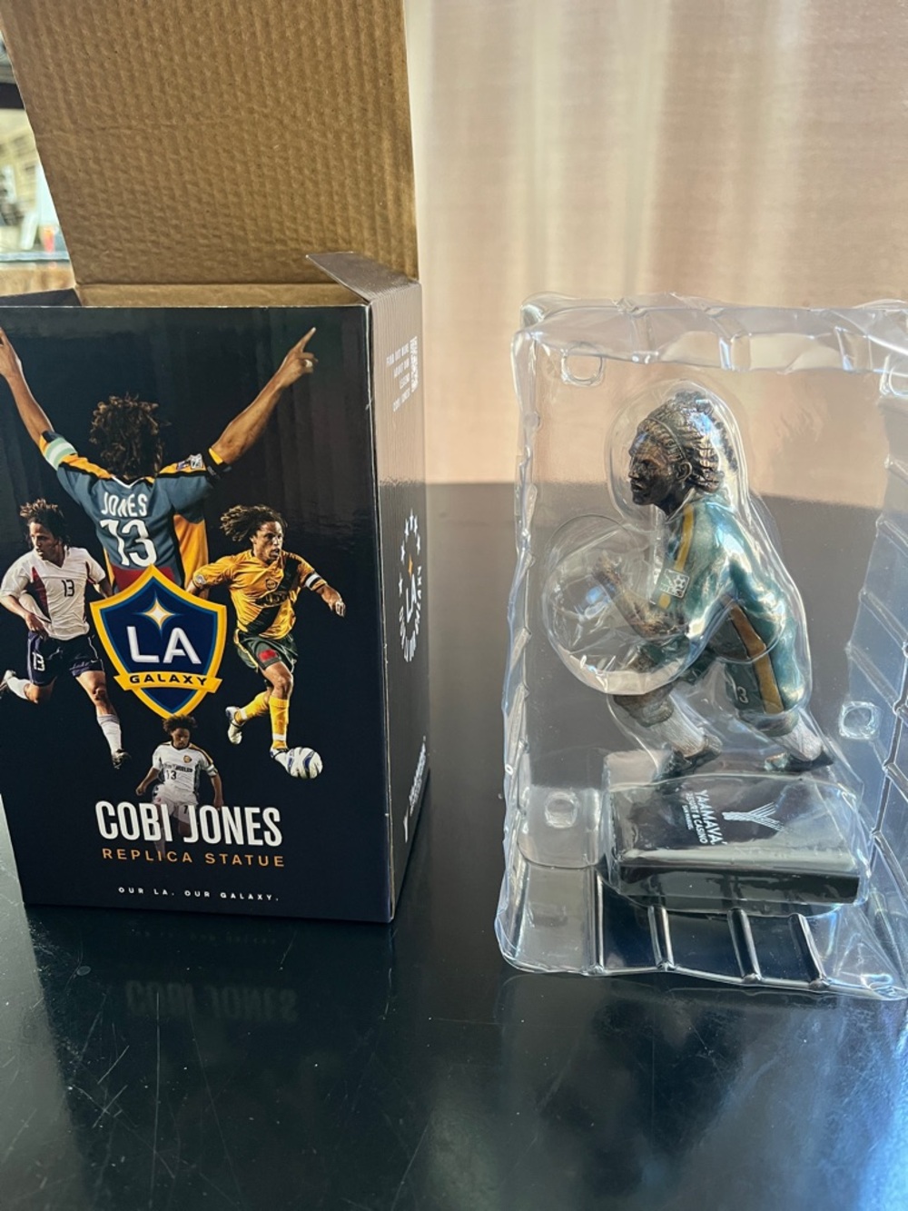 LA Galaxy Cobi Jones Replica Statue - Blue & Gold
